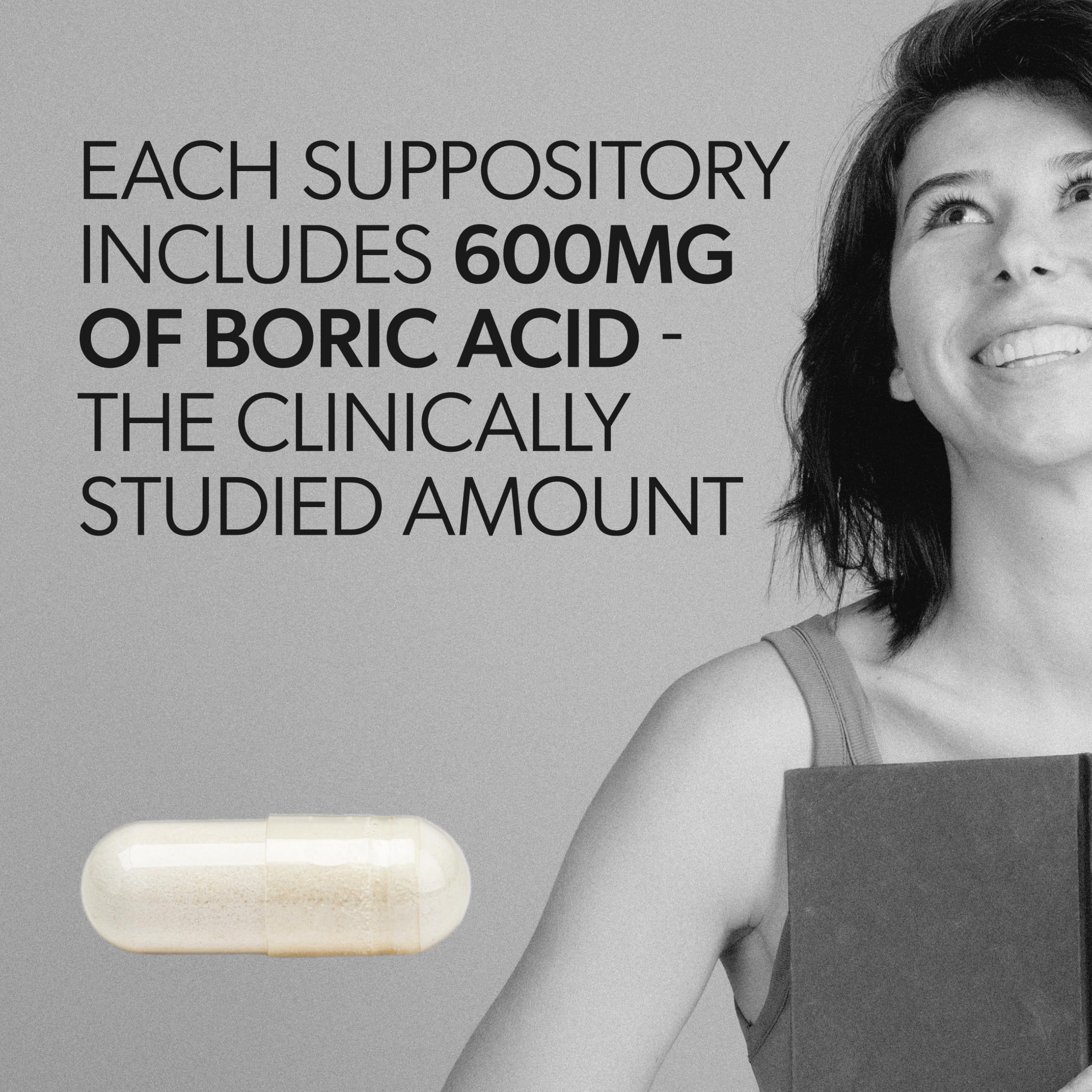 AZO® Boric Acid Vaginal Suppositories for Women, Helps Support Odor Control with Clinically Studied Boric Acid, Non-GMO, 30 Count AZO uk supplements