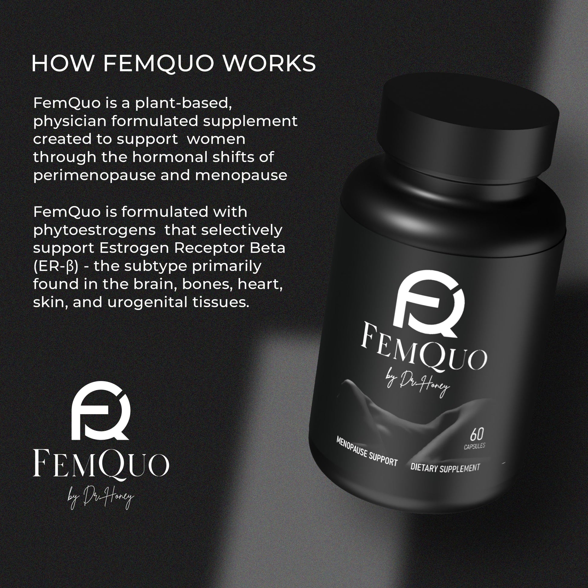 FemQuo by Dr. Honey Menopause & Perimenopause Support for Women Non Hormonal OBGYN Formulated with Rhapontic Rhubarb Red Clover Hops &Sage to Help Hot Flashes Night Sweats Sleep and Mood 60 Capsules FemQuo by Dr. Honey uk supplements