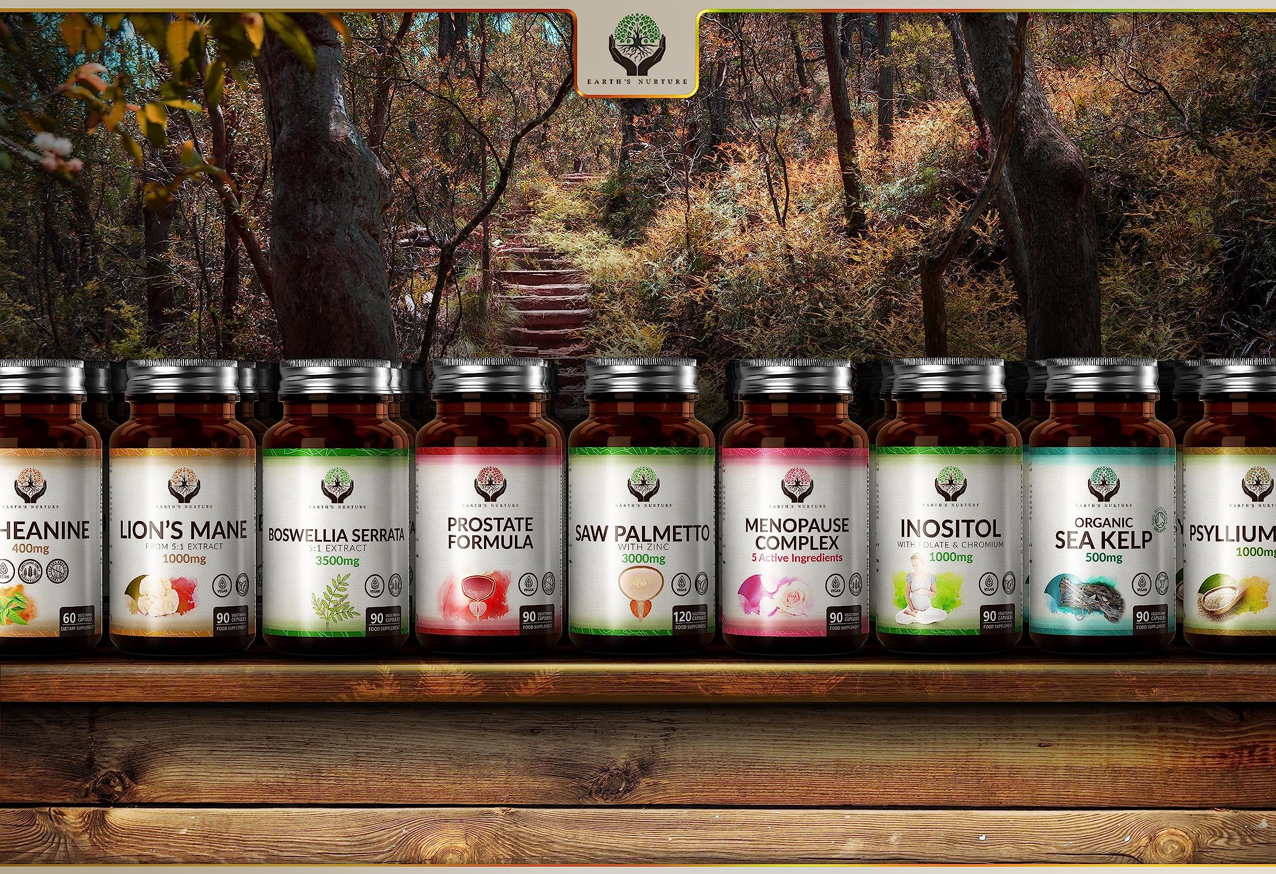EN Myo-Inositol Chromium & Folate Blend | 1000mg Myo Inositol Per Serving | 180 Vegan Earth's Nurture uk supplements