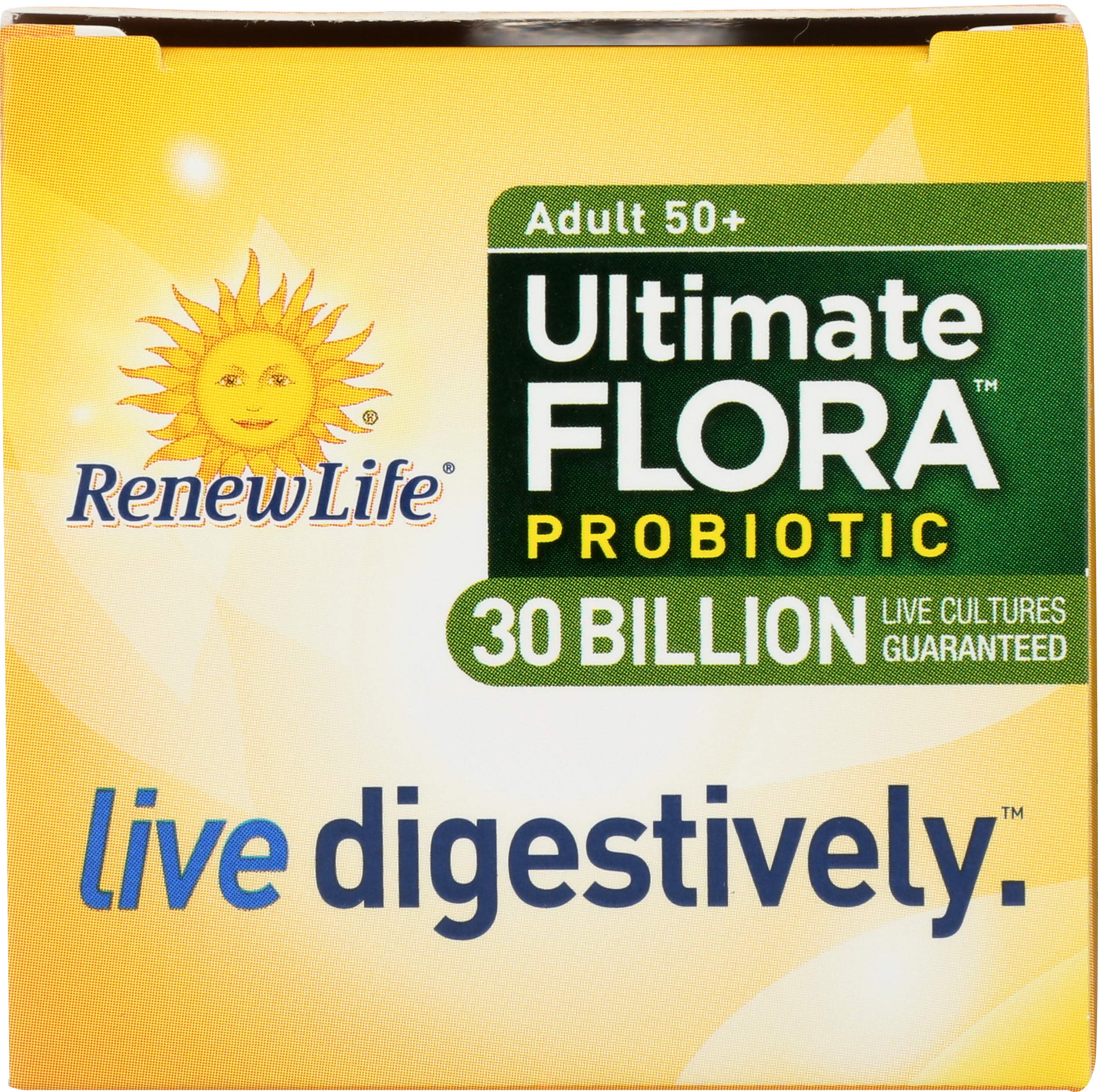 Renew Life Probiotic Adult 50 Plus Probiotic Capsules, Daily Supplement Supports Urinary, Digestive and Immune Health, L. Rhamnosus GG, Dairy, Soy and gluten-free, 30 Billion CFU, 30 Count Renew Life uk supplements