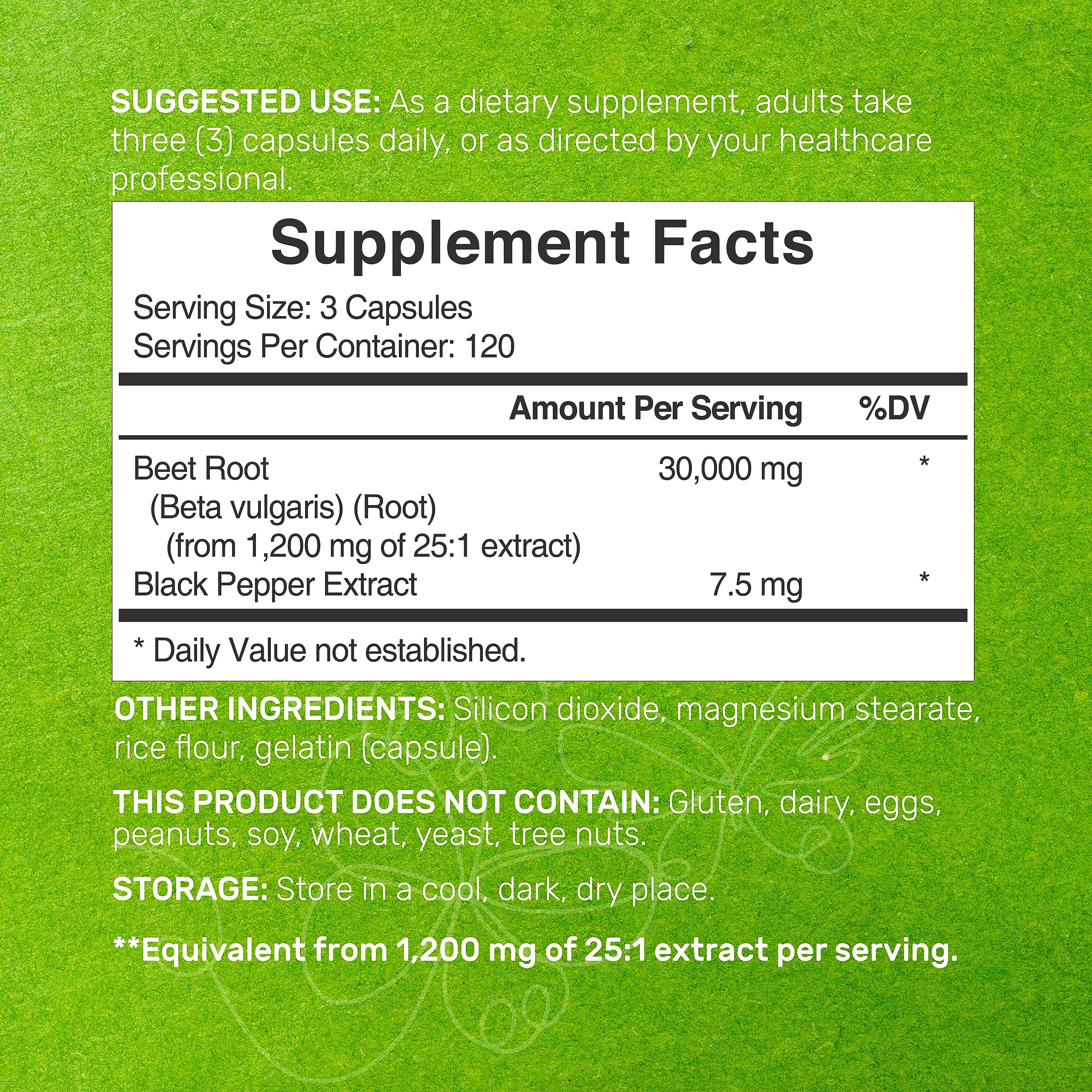 Two Pack Beet Root Capsules 30000mg Per Serving, 720 Counts | with Black Pepper Extract Eagleshine Vitamins uk supplements