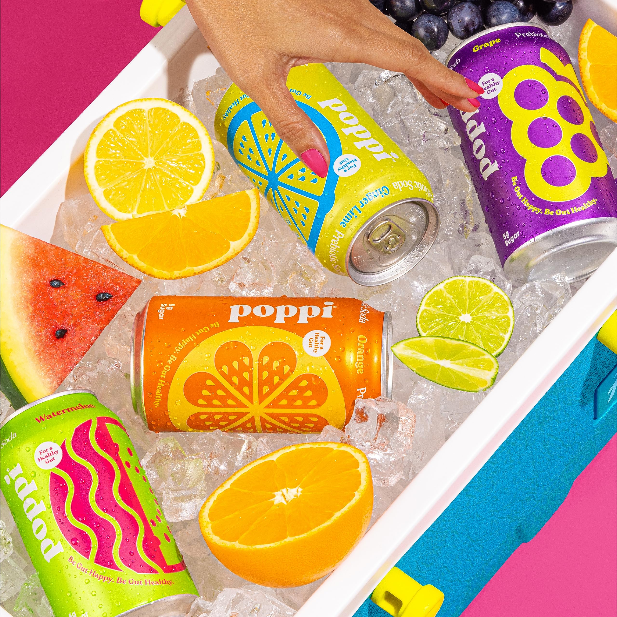 POPPI Sparkling Prebiotic Soda, Beverages w/Apple Cider Vinegar, Seltzer Water & Juice poppi uk supplements