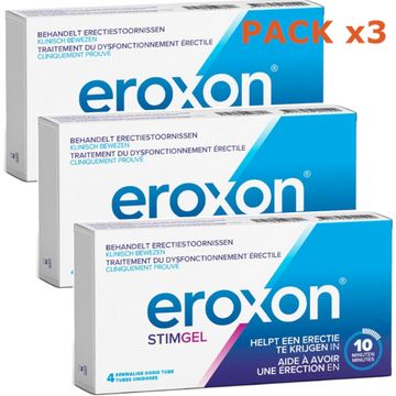 PACK of 3 boxes Eroxon Stimgel 4 single doses Eroxon uk supplements