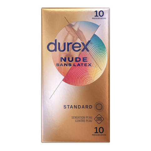Durex Nude 10 latex-free condoms Durex uk supplements