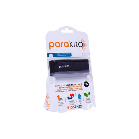 PARAKITO black rechargeable mosquito repellent bracelet PARAKITO uk supplements