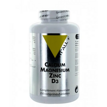Calcium Magnesium Zinc D3 250 comprimés VIT'ALL+ VIT'ALL+ uk supplements
