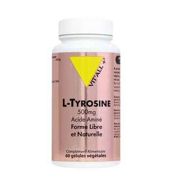 L-Tyrosine 500 mg 60 gélules VIT'ALL+ VIT'ALL+ uk supplements