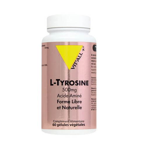 L-Tyrosine 500 mg 60 gélules VIT'ALL+ VIT'ALL+ uk supplements