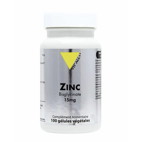 Zinc Bisglycinate 15 mg 100 gélules VIT'ALL+ VIT'ALL+ uk supplements