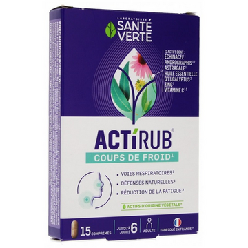 ACTIRUB nose and throat - 15 tablets SANTE VERTE SANTE VERTE uk supplements