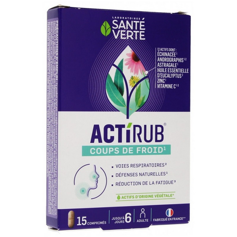 ACTIRUB nose and throat - 15 tablets SANTE VERTE SANTE VERTE uk supplements