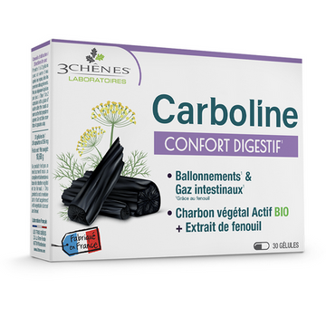 Carboline digestive comfort - 30 capsules - LES 3 CHENES LES 3 CHENES uk supplements
