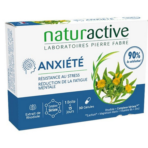 Anxiety: resistance to stress and mental fatigue 30 capsules NATURACTIVE NATURACTIVE uk supplements