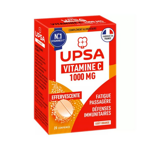 Vitamin C 1000mg - 20 effervescent tablets - UPSA UPSA uk supplements