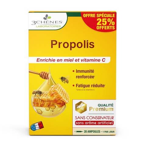 Propolis ampoules LES 3 CHENES 15 ampoules + 5 free LES 3 CHENES uk supplements