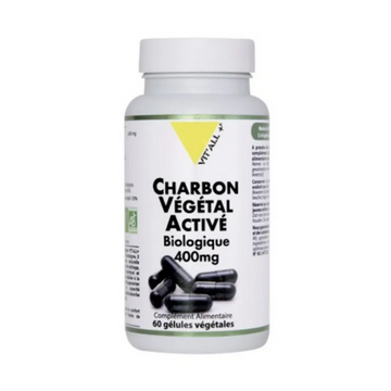 Charbon végétal activé BIO 400 mg 60 gélules végétales VIT'ALL+ VIT'ALL+ uk supplements