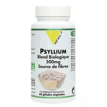 Psyllium blond BIO 500 mg 100 gélules VIT'ALL+ VIT'ALL+ uk supplements