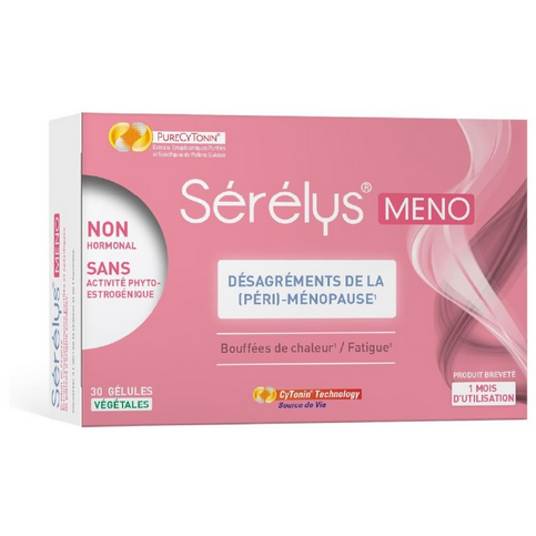 Serelys Meno 30 capsules: discomforts of (peri)-menopause TrustMedUSA uk supplements