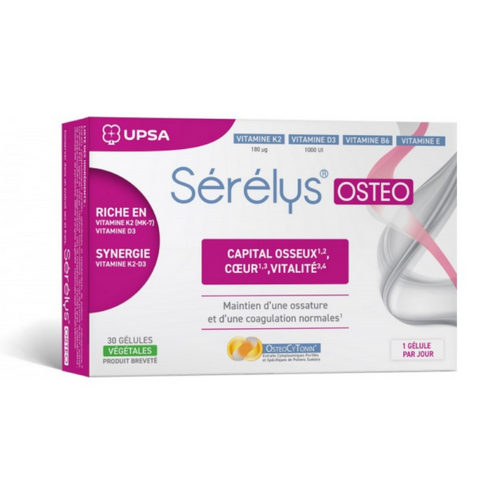 Serelys Osteo 30 capsules: bone capital, heart and vitality UPSA uk supplements