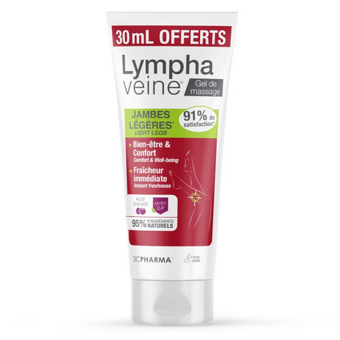 Lymphaveine massage gel for light legs 3C PHARMA +30ml free 3C PHARMA uk supplements