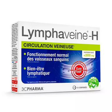 Lymphaveine -H: venous circulation and hemorrhoids 3C PHARMA 15 tablets 3C PHARMA uk supplements