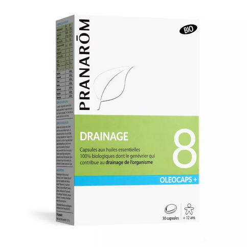 Oleocaps + 8 BIO Drainage 30 capsules PRANAROM PRANARÔM uk supplements
