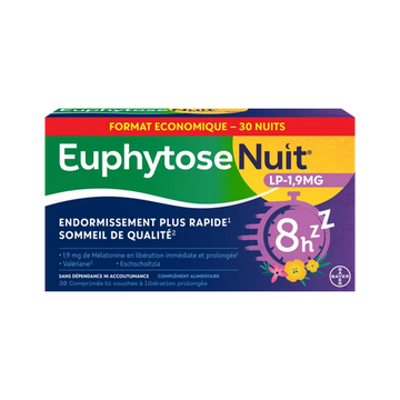 Euphytose Nuit LP 1,9 mg melatonin - 30 tablets TrustMedUSA uk supplements