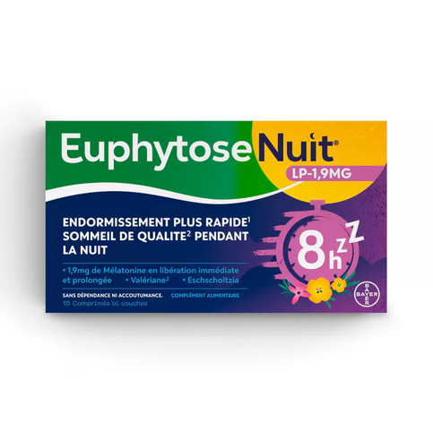 Euphytose Nuit LP 1,9 mg melatonin - 15 tablets TrustMedUSA uk supplements