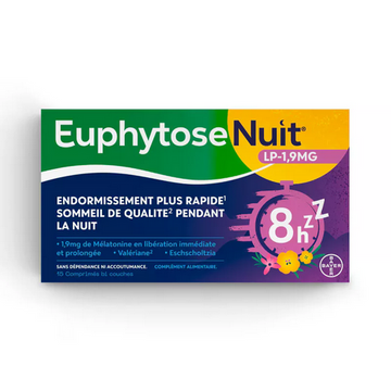 Euphytose Nuit LP 1,9 mg melatonin - 15 tablets TrustMedUSA uk supplements