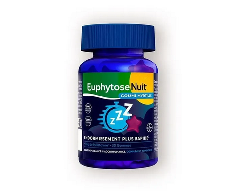 EuphytoseNuit : Sleep Aid Gummies with Melatonin 30 blueberry gummies EuphytoseNuit uk supplements