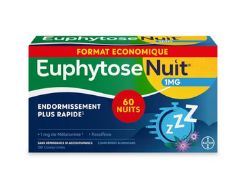 Euphytose nuit 1 mg melatonin - 60 tablets EuphytoseNuit uk supplements