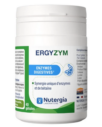NUTERGIA Ergyzym : digestive enzymes - 40 capsules Nutergia uk supplements