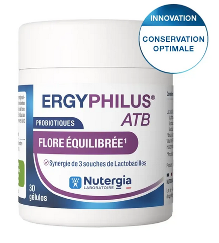 NUTERGIA - Ergyphilus ATB: Probiotic Supplement for Antibiotic Support 30 Capsules Nutergia uk supplements