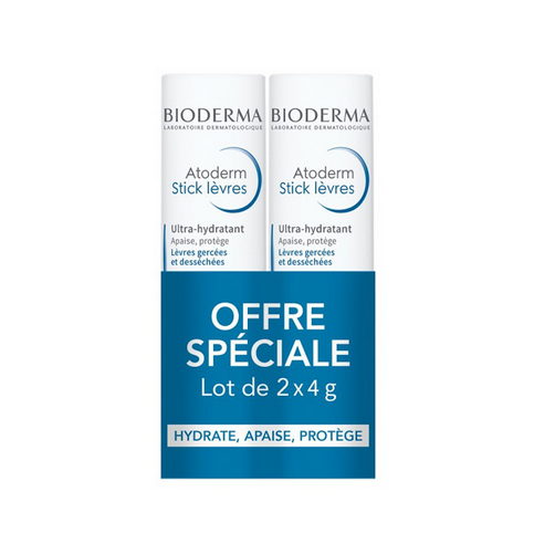 Atoderm ultra moisturizing lip balm set of 2 x 4g - BIODERMA BIODERMA uk supplements