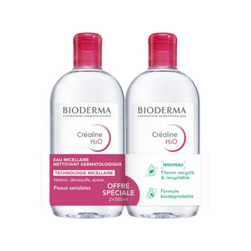 BIODERMA Créaline H2O L'Eau Micellaire Originale Lot de 2 x 500 ml BIODERMA uk supplements