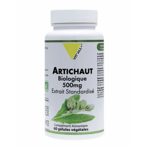 Artichaut 500 mg Bio 60 gélules VIT'ALL+