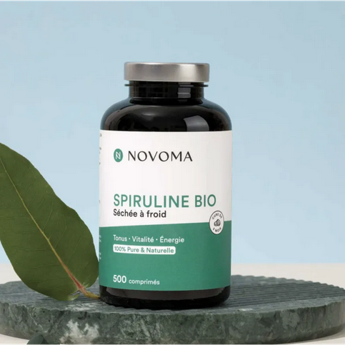 Spiruline BIO titrée 16% 500 comprimés NOVOMA