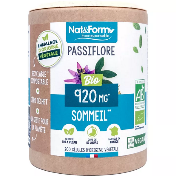 Nat & Form Passionflower Bio 200 Vegetable Capsules Eco