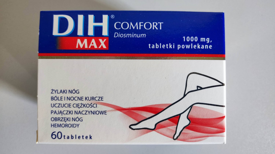 DIH MAX Comfort 1000mg 60 tablets - leg swelling, cramps, varicose