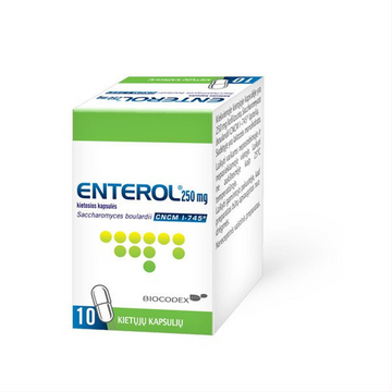ENTEROL 250 mg hard capsule x10 - treatment of acute diarrhea.
