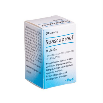 Spascupreel 50 Tablets. Homeopathic - Digestive Organ Spasms