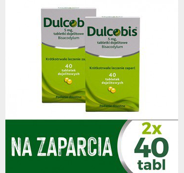 2X 40 DULCOBIS 5 mg, 40 gastro-resistant tablets. Constipation Relief. Fast action