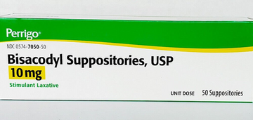 Perrigo Bisacodyl Suppositories 10 mg (Compare to Dulcolax) 50 Ct
