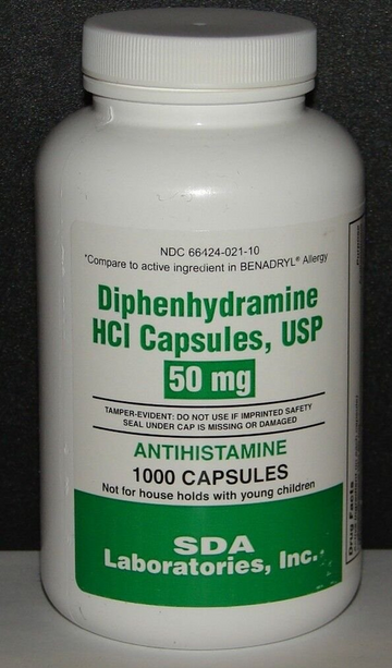 SDA Diphenhydramine 50mg Capsules Sleep Aid & Antihistamine 1000ct