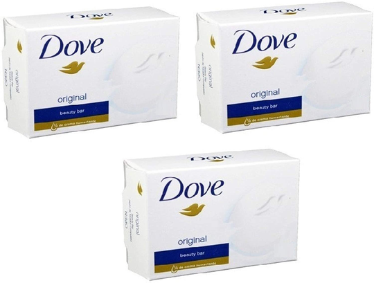 3x White Moisturizing Cream Beauty Bar Dove 90g / 3.75 Oz (Pack of 3)