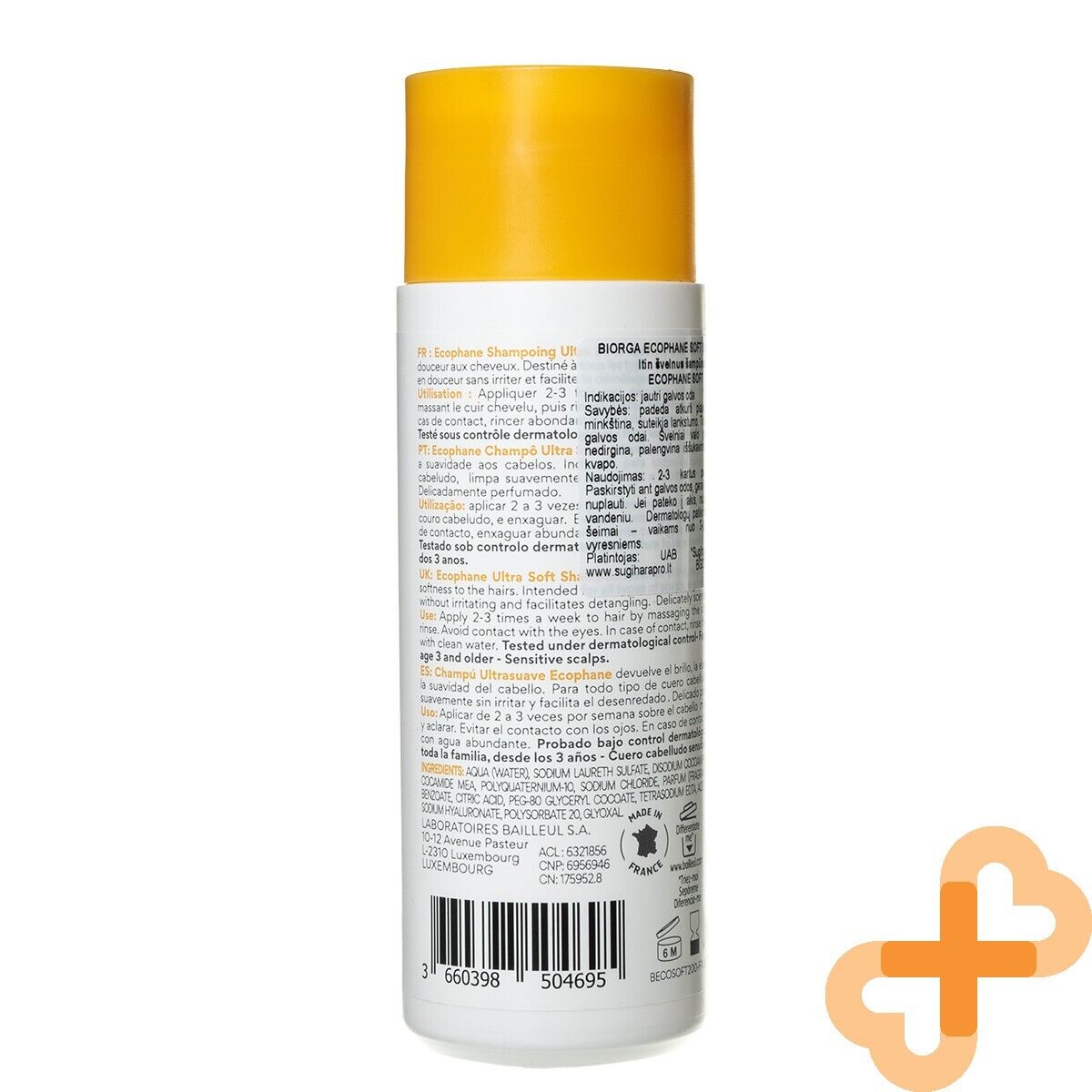 BIORGA ECOPHANE Ultra Soft Shampoo Sensitive Scalp 200ml sensitive Ultra uk supplements
