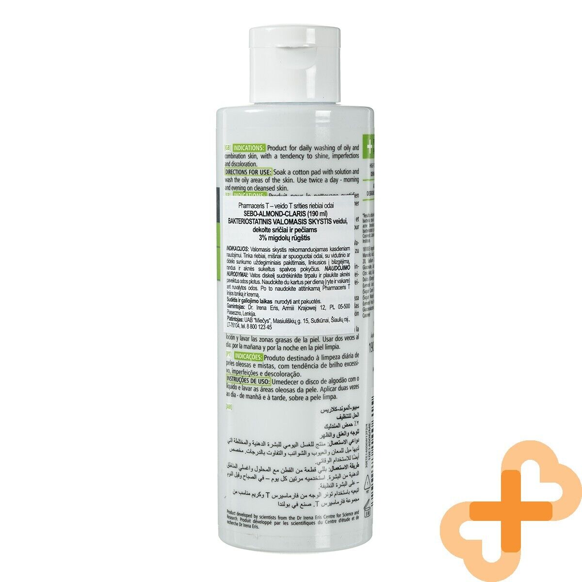 PHARMACERIS T Sebo Almond Claris Cleanser 190ml for Acne-Prone Skin Pharmaceris uk supplements