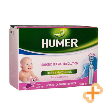 HUMER Infant Isotonic Sea Water Solution For Baby 5ml x 18 Doses Stuffy Humer uk supplements
