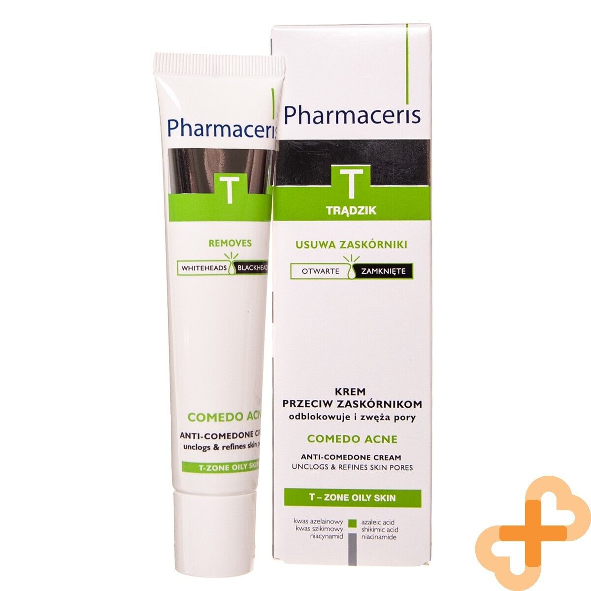 PHARMACER T Comedo Acne Cream Blackheads 40 ml Unclogs Skin Pores Pharmaceris uk supplements