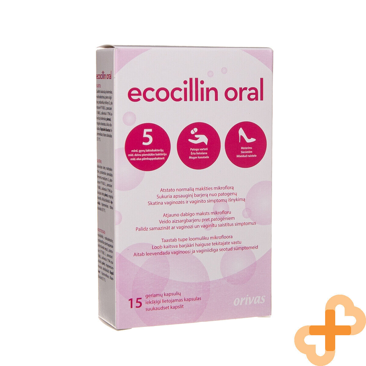 ECOCILLIN ORAL 15 Capsules Restores Normal Vaginal Microflora Supple ECOCILLIN uk supplements